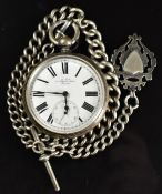 La Frobe of 35 College Green Bristol 'Fine Silver' open faced pocket watch with subsidiary seconds