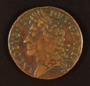 James II dated August 1689 gun money shilling, EF
