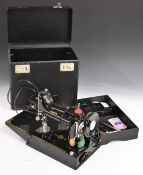 Singer 221K vintage sewing machine, in original carry case