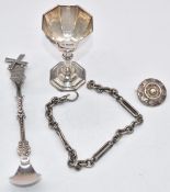 Edward VII hallmarked silver octagonal cup, Sheffield 1903, maker Cooper Brothers & Sons Ltd,