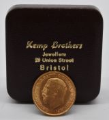 George V 1913 gold half sovereign