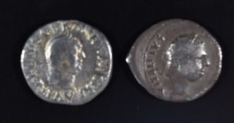 Roman Imperial coinage Julio-Claudian Dynasty 27BC-AD69 Vitellius (AD69) two silver Denarius,
