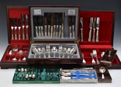 Oneidia six place setting canteen of silver plated cutlery