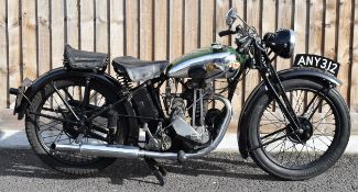1935 BSA B35-2 250cc OHV motorcycle, registration number ANY 312, with V5C and buff logbook. In