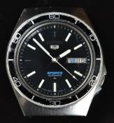 Seiko 5 Sports gentleman's skin diver's automatic wristwatch ref. 7009-8560 with day and date