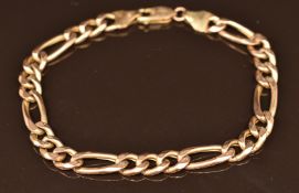 A 9ct gold curb link bracelet, 9.1g