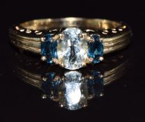 A 9ct gold ring set with topaz, 3.2g, size Q