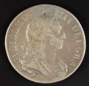 William III crown 1696, 1st bust, 1st harp, Seaby 3470 (NF)