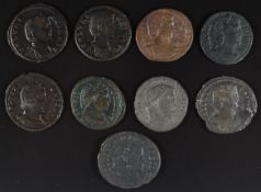 Roman Imperial coinage The Tetrachy AD285-307 Galeria Valeria bronze coins, diameter approximately