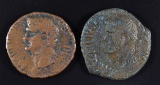 Roman Imperial coinage Julio-Claudian Dynasty 27BC-AD69 Agrippa two as bronze coins, both with