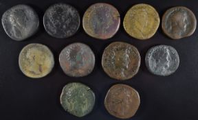 Roman Imperial coinage The Antonines AD138-193 Marcus Aurelius various bronze Sestertius coins