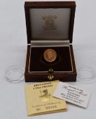 Proof 1/10oz gold Britannia, in original box with certificate