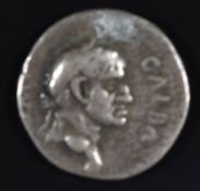 Roman Imperial coinage Julio-Claudian Dynasty 27BC-AD69 Galba (AD68-69) silver Denarius, obv