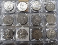 A large collection of largely UK modern crowns, 1951 onwards, also includes Alderney, New Zealand,