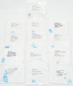 Thirty seven loose Swiss blue topaz including 2.9ct emerald cut, two matching trilliant cut weighing