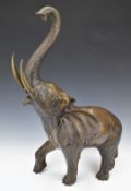 Large bronze study of an elephant, H70cm