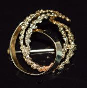 A 9ct gold brooch, 4g, 2.8 x 3cm