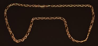 A 9ct gold necklace, 10.5g, 48cm long