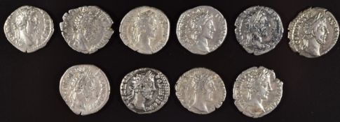 Roman Imperial coinage The Antonines AD138-193 Commodus ten silver Denarius, various reverses,