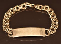 A 9ct gold identity bracelet, 22cm long, 30.4g