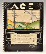 Southern Railway Atlantic Coast Express route guide book with pull out map to rear