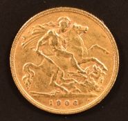 Edward VII 1906 gold half sovereign
