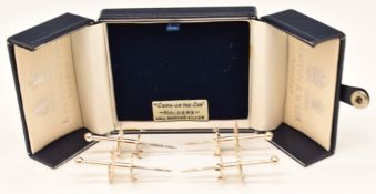 Mappin & Webb cased set of four hallmarked silver corn on the cob holders, weight 20g