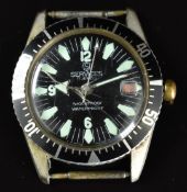 Services skin diver gentleman's wristwatch with date aperture, luminous hands and hour markers,