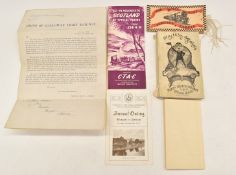 North British Railway official guide book, LMS Royal Scot luggage labels, LMS 1925 annual outing