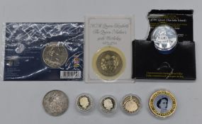 A collection of various crowns etc including Queen Victoria 1893 veiled head, Diamond Jubilee £5,