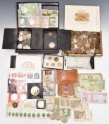 Collection of UK and overseas coinage and banknotes, Queen Victoria onwards including 1890 Jubilee