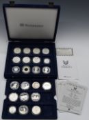 Westminster coin case containing a collection of USA silver dollars with certificates, four