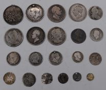 A small group of silver coinage Elizabeth I onwards, approximately 135g