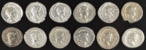 Roman Imperial coinage Military Anarchy AD235-270 Gordian III twelve silver Antoninianus, diameter