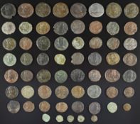 Roman Imperial coinage family of Constantine AD307-350 Constantinius II bronze coins centenionalis