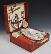 Retro two person Brexton picnic set, width 34cm