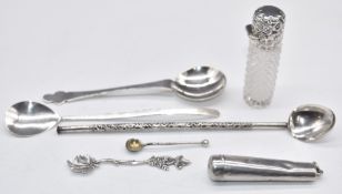 Victorian hallmarked silver lidded cut glass scent bottle, Birmingham 1900, maker C C May & Sons,