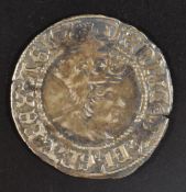 Henry VII hammered half groat profile bust 1504-9, martlet mint mark, York Mint, 2 keys rev,