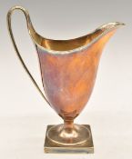 Georgian hallmarked silver helmet shaped cream jug, London 1787, maker John Wakelin & William