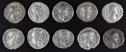 Roman Imperial coinage The Antonines AD138-193 Antoninus Pius ten silver Denarius, various reverses,