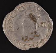 Charles I shilling 1636-8, tun mint mark, Seaby 2787 (GF)