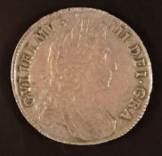William III 1698 half crown, near EF, nicely toned