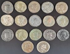 Roman Imperial coinage The Illyrian Emperors AD270-285 Tacitus 17 bronze coins, each approximately