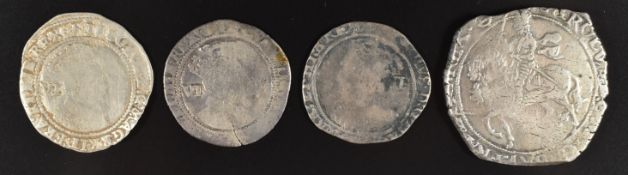 Charles I half crown, Tower mint mark, 1641-3 triangle mintmark in circle, heavily clipped, Seaby