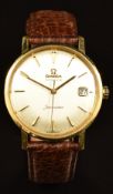 Omega Seamaster 18ct gold gentleman's automatic wristwatch ref. 14770 with date aperture, gold hands