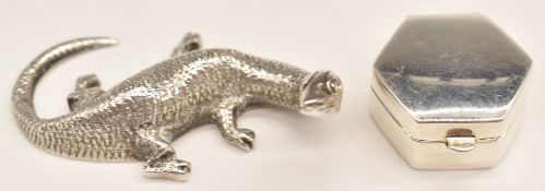 Modern Scottish hallmarked silver novelty model of the Loch Ness Monster, Edinburgh 1963, maker John