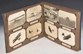 Aviation and maritime annotated photograph album c1930s, relating to Air Service Training Co,