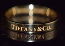 Tiffany & Co 18ct gold wedding band / ring, 3.9g, size M