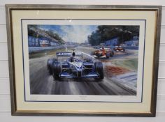 Alan Fearnley signed limited edition (214/400) print 'Prima Vittoria' Monza F1 2001, also signed