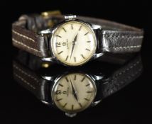 Omega ladies wristwatch ref. 2510.40 with silver hands, baton hour markers and dial, stainless steel